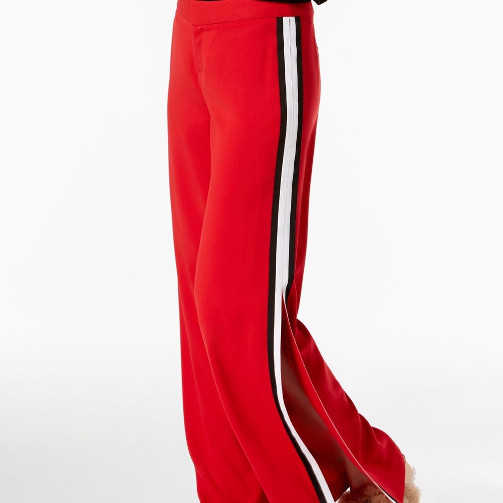 INC  Varsity-Stripe Cropped Wide-Leg Pants sz 12